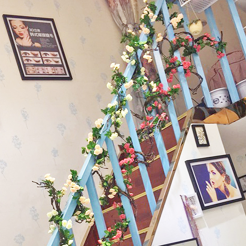 藤条假花花藤壁挂花室内的空调窗户缠绕仿真楼梯护栏扶手装饰品