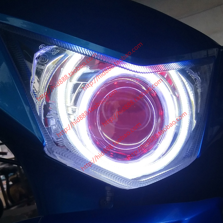林海FS115 FS110 双光透镜 大灯总成 摩托车氙气灯  天使眼恶魔眼