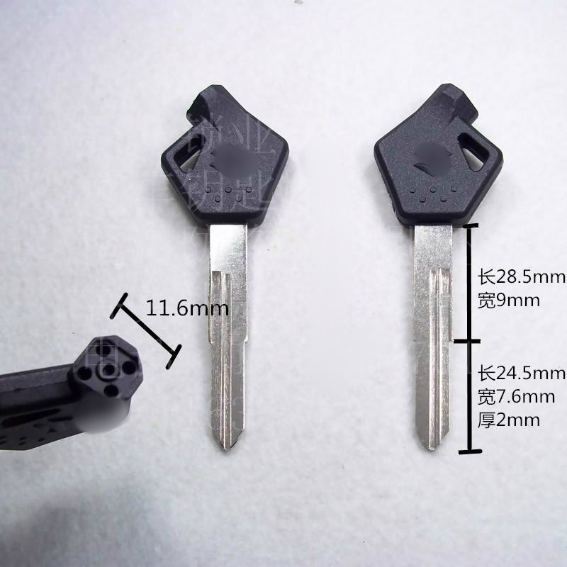 D259厂家直销 带磁性摩托车钥匙胚 S磁珠电瓶车钥匙胚 长款双 铃
