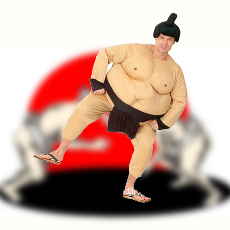 万圣节COS化裝舞會装扮演出大力士服搞笑相撲大胖子日本充棉服裝