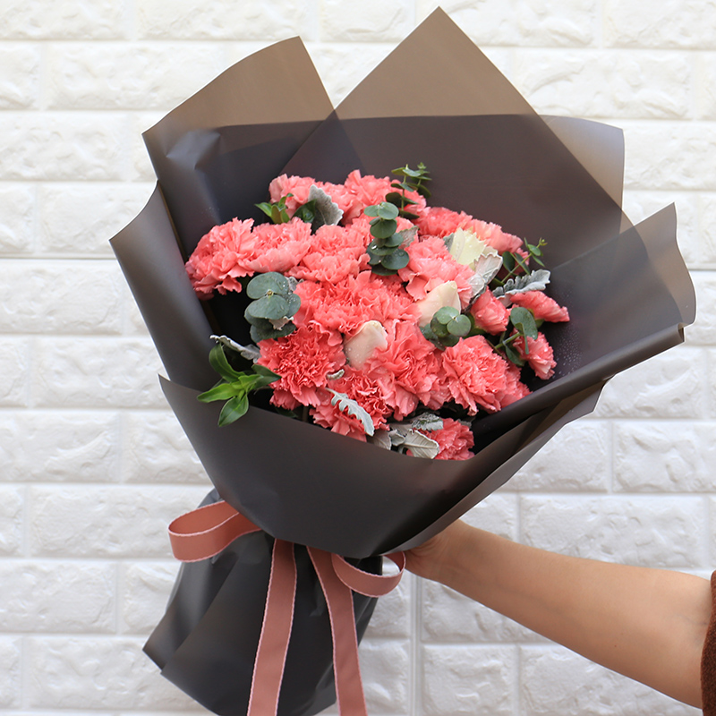 母亲节粉红康乃馨花束鲜花礼盒送花上门配送鲜花速递同城北京生日