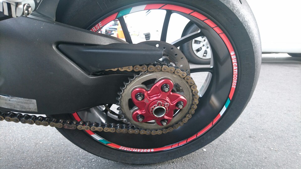 杜卡迪钢圈贴/DUCATI CORSE 696摩托车轮框贴/个性轮毂贴/反光