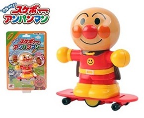 现货日本原装进口面包超人滑板车娃娃滑板车玩偶手指滑板公仔玩具