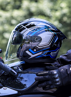 GXT摩托车头盔3C认证夏季透气半盔男女电动车四分之三品牌安全帽