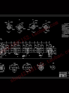 四缸发动机凸轮轴的结构设计及加工工艺制定CAD图纸 说明 667