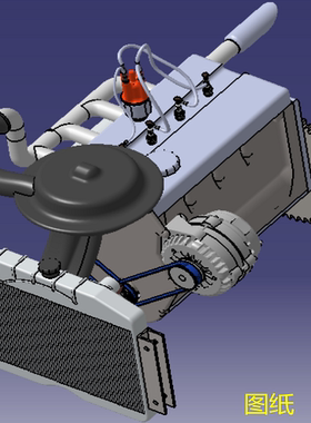 L4直列四缸发动机3D三维几何数模型汽油四冲程内燃机stp图纸活塞